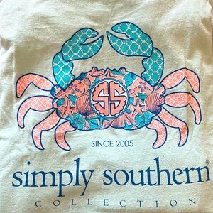 Simply Southern T-Shirt with blue and pink accents